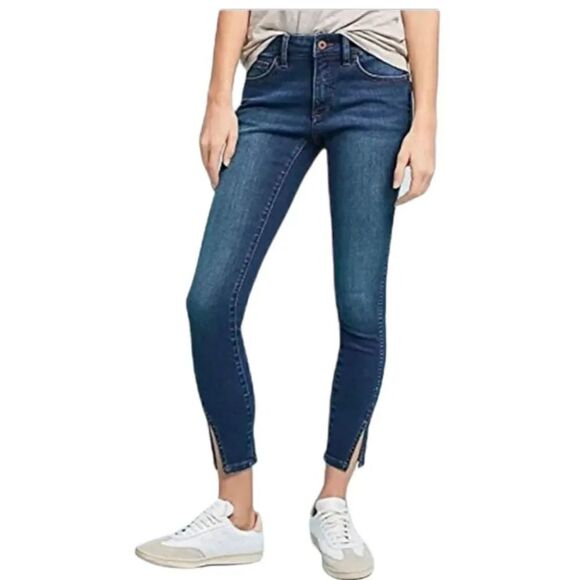Anthro Pilcro and the Letterpress High Rise Split Ankle Skinny Denim Size 25 - Picture 2 of 13